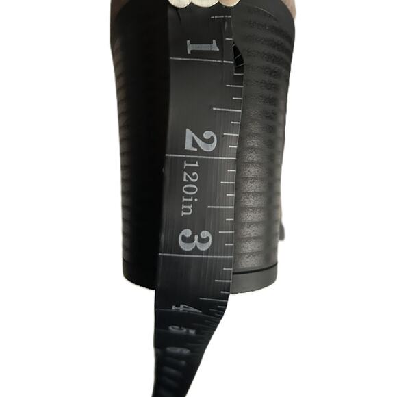 NWOB Mia Pewter Leather Suede Short Boots Zipper Stacked Heel-8M - Picture 10 of 13